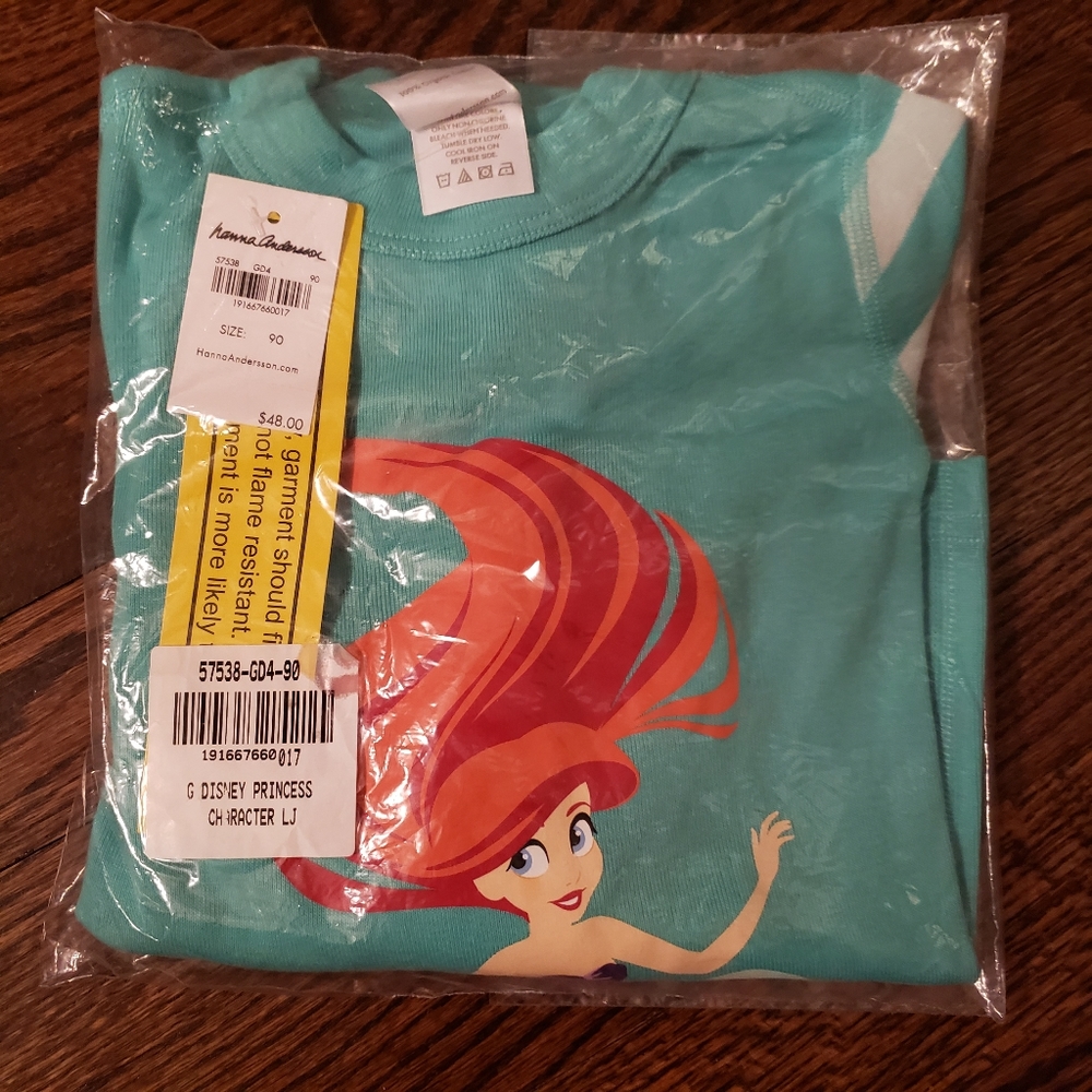 NEW Hanna Andersson Disney Ariel Pajamas